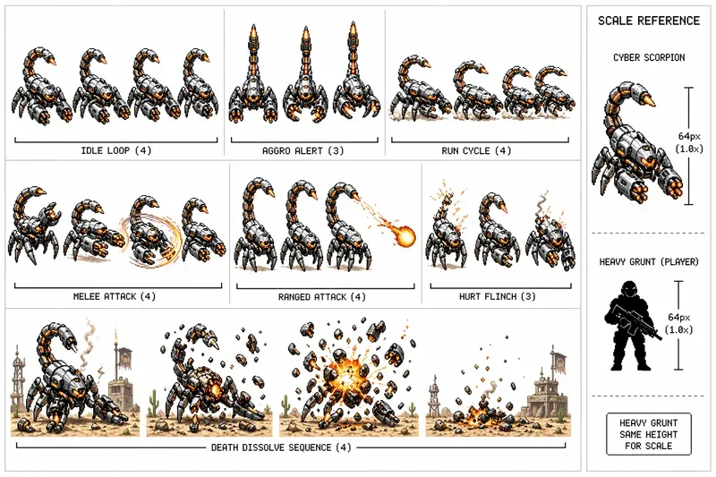 Enemy Sprite Sheet Designers