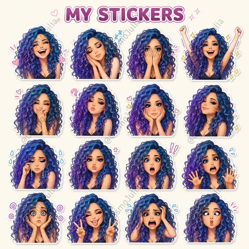 Kawaii Cartoon 4x4 Sticker Sheets