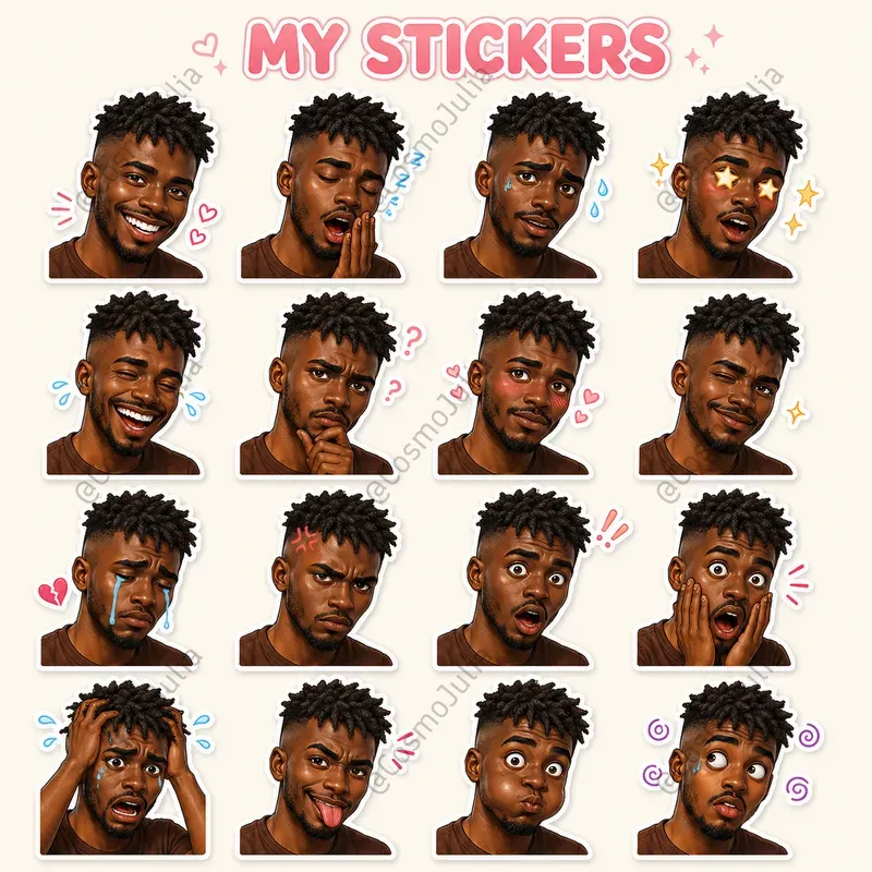Kawaii Cartoon 4x4 Sticker Sheets