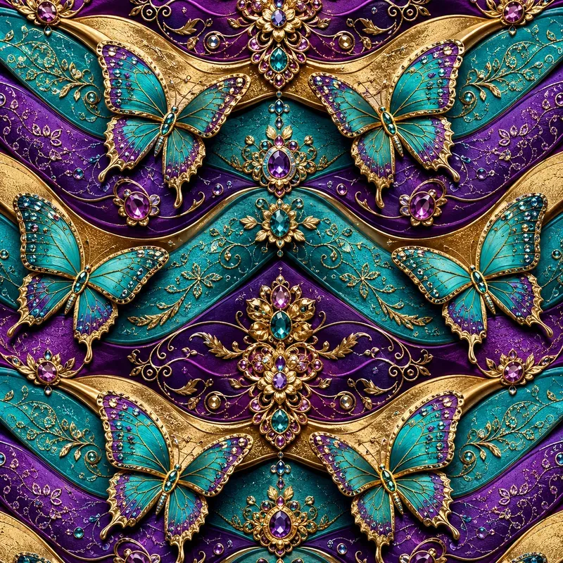Luxury Jeweled Wave Pattern Designs