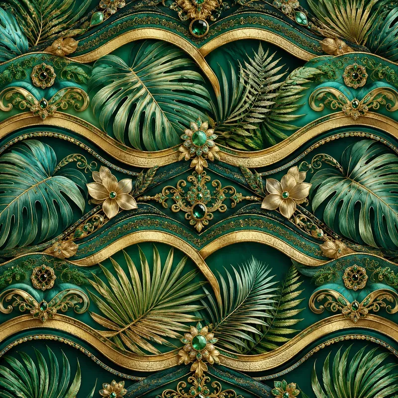 Luxury Jeweled Wave Pattern Designs