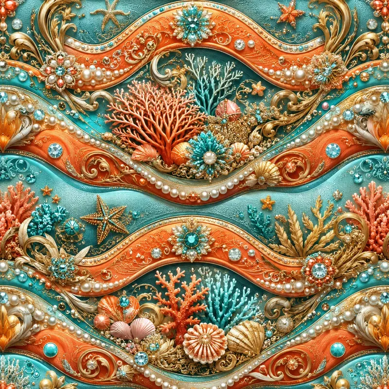 Luxury Jeweled Wave Pattern Designs