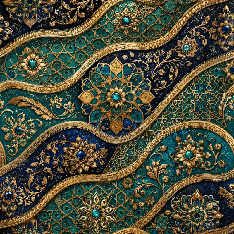 Luxury Jeweled Wave Pattern Designs