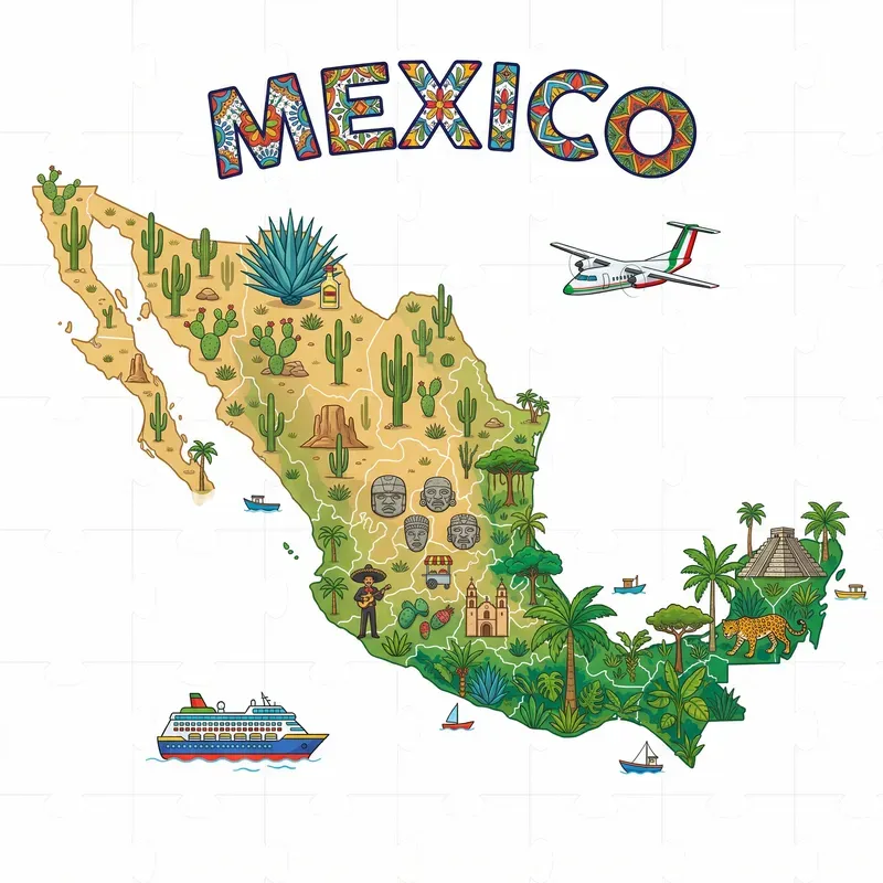 Vibrant Cultural Countries Terrain Maps