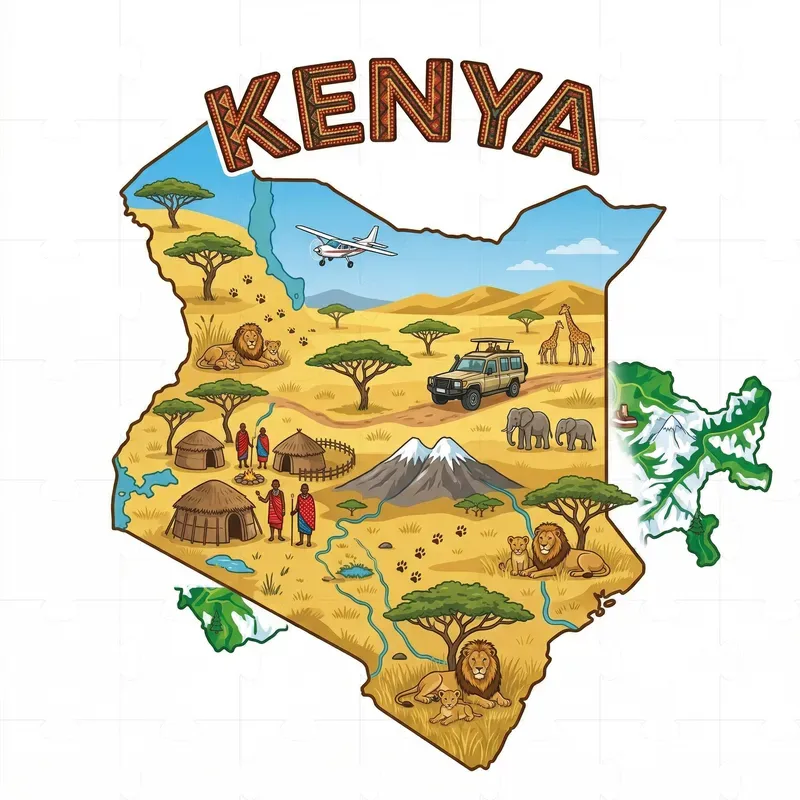 Vibrant Cultural Countries Terrain Maps