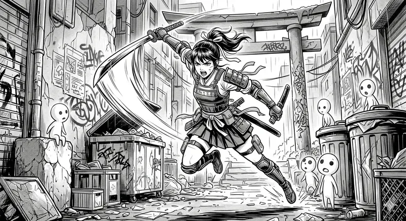 Manga Lineart Scene Generator