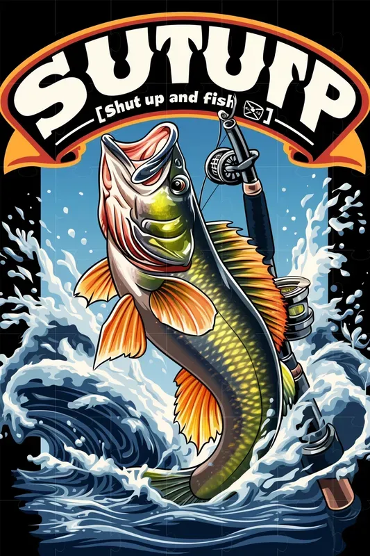 Vector Tshirt Design Fishing