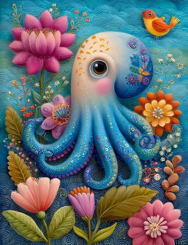 Floral Oceanic Junk Journal Pages