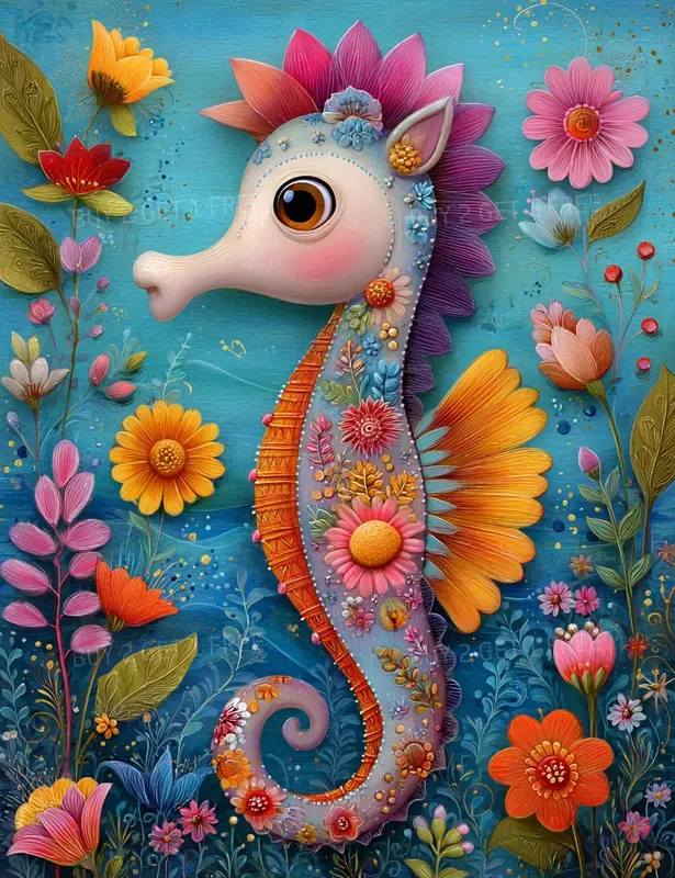 Floral Oceanic Junk Journal Pages