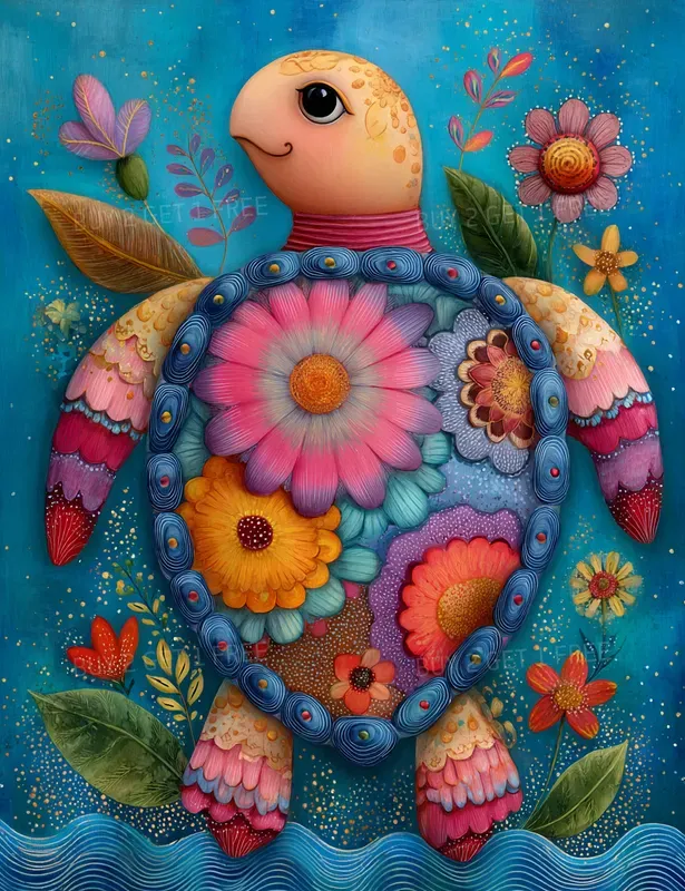 Floral Oceanic Junk Journal Pages