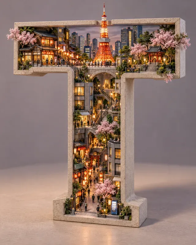Places Inside Giant Letters