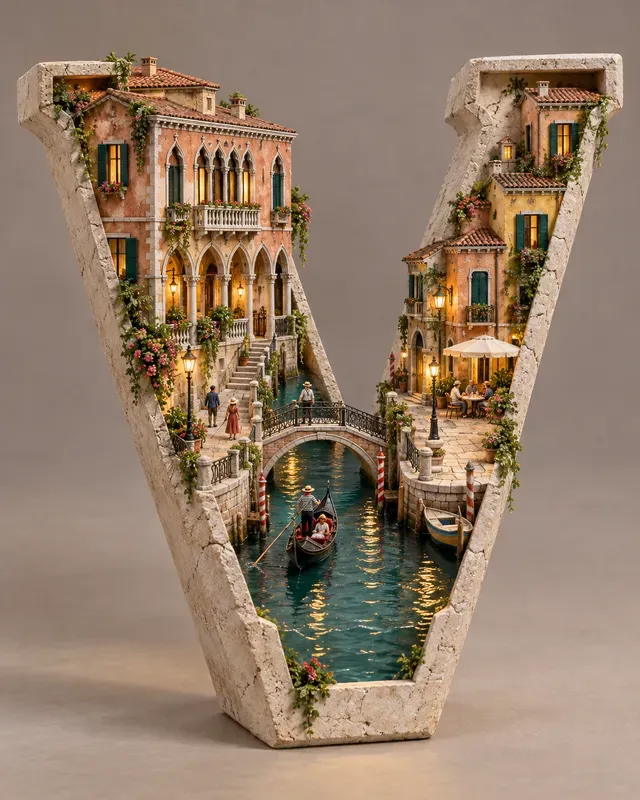 Places Inside Giant Letters