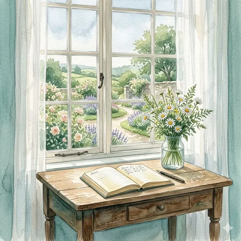 Coastal Serenity Watercolor Interiors