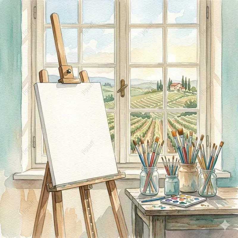 Coastal Serenity Watercolor Interiors