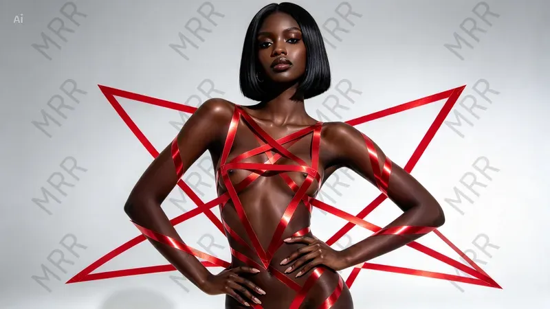 Red Metallic Tape Fashion