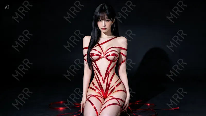 Red Metallic Tape Fashion