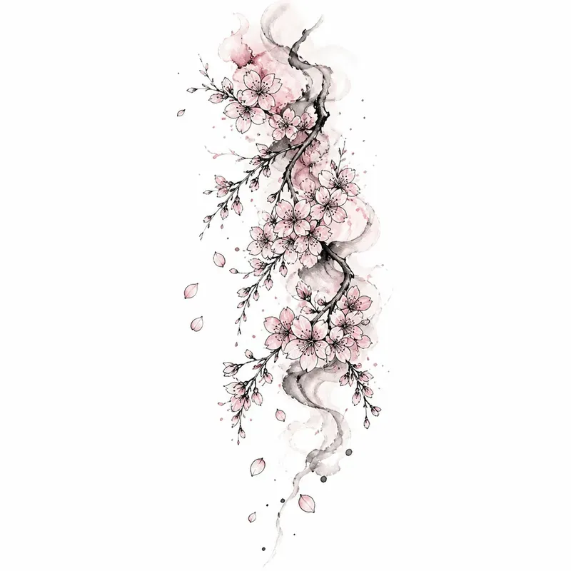 Elegant Botanical Lineart Tattoo Collections