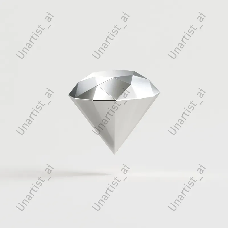 3D Silver Metallic Icon Renders