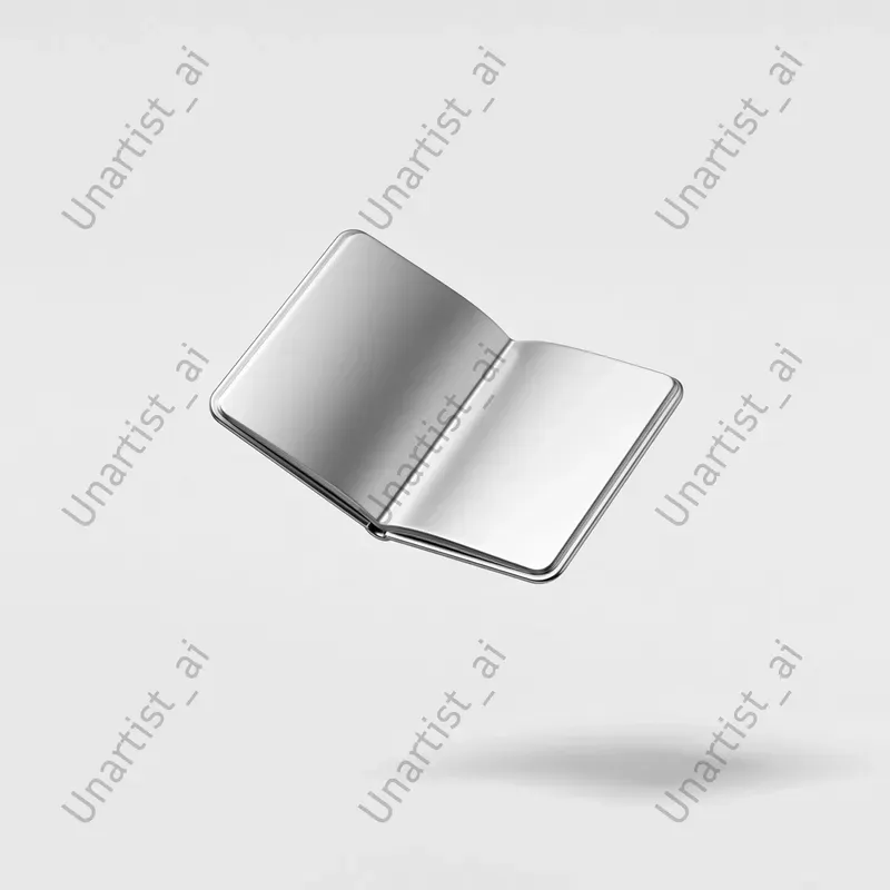3D Silver Metallic Icon Renders