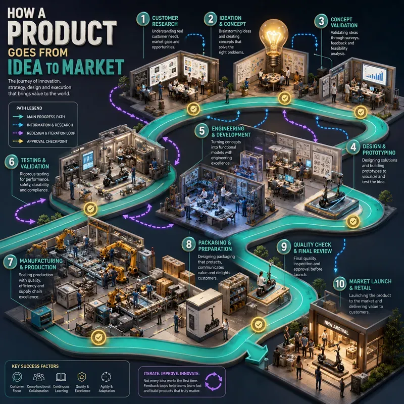 3D Process Flow Infographics