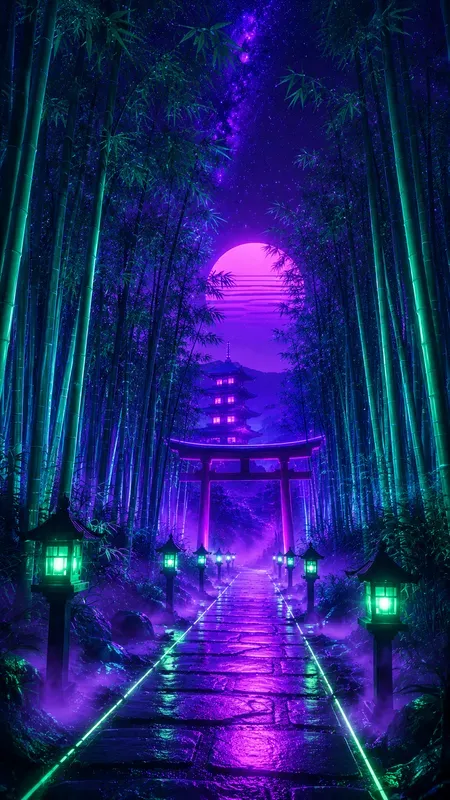 Synthwave Retrofuturistic Landscapes