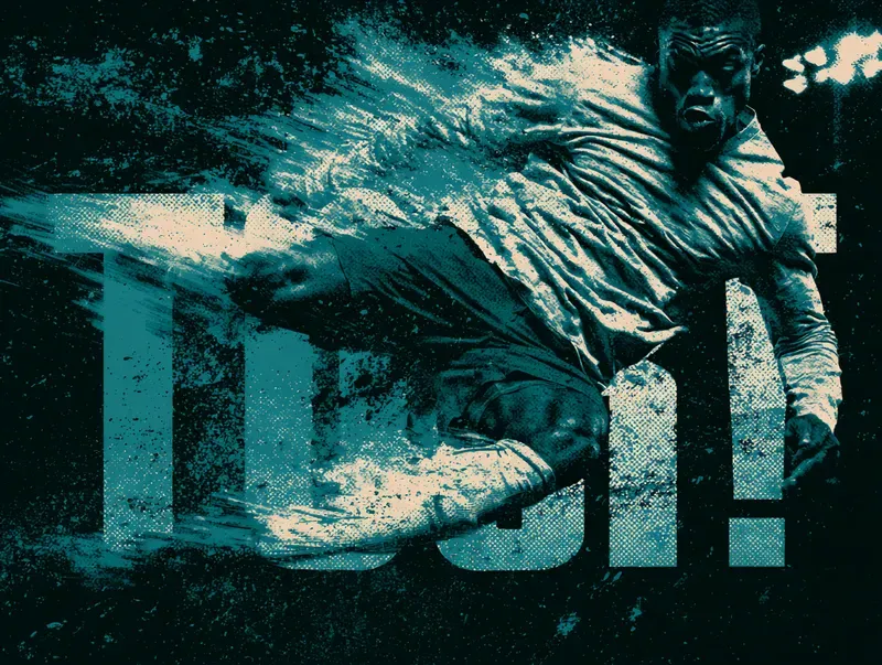 Dynamic Neon Retro Sports Posters
