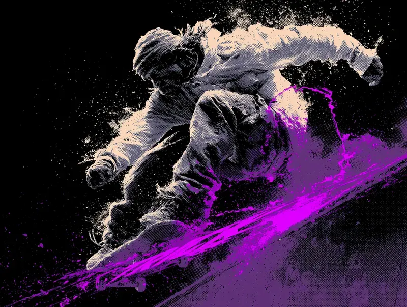 Dynamic Neon Retro Sports Posters