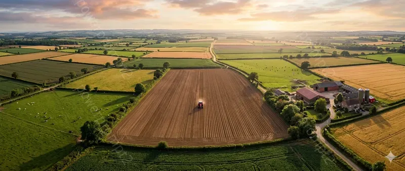 Cinematic Farm Drone Wallpapers