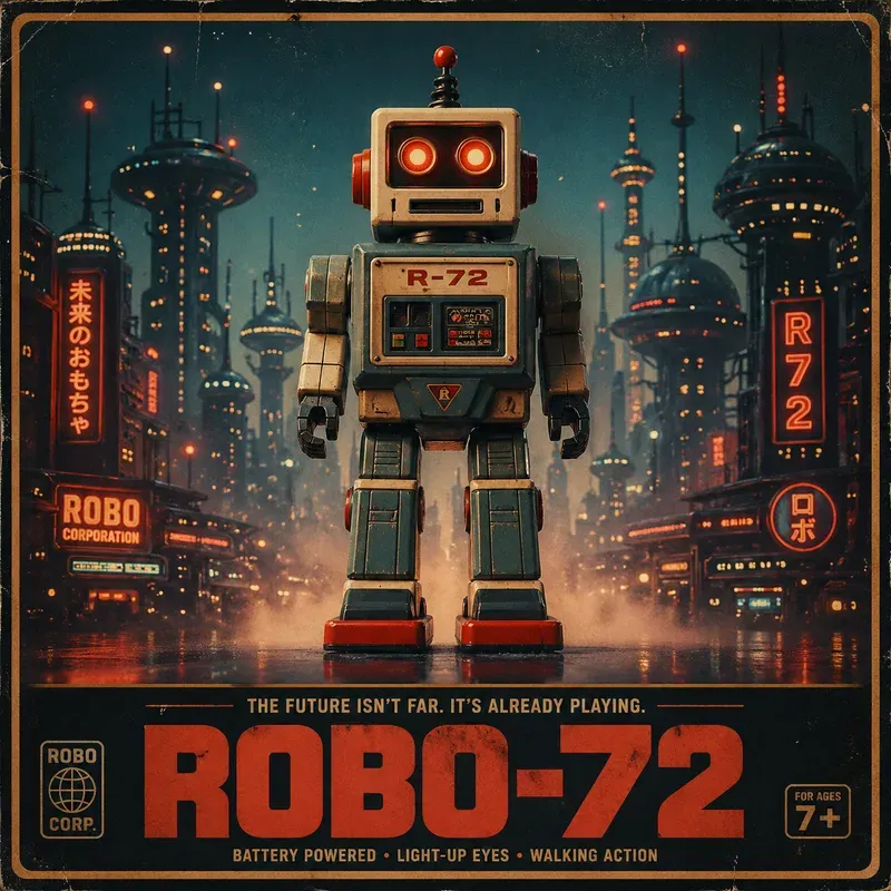 Retro Space Toy Poster Generator