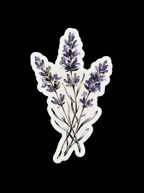 East Asian Ink Wash Stickers