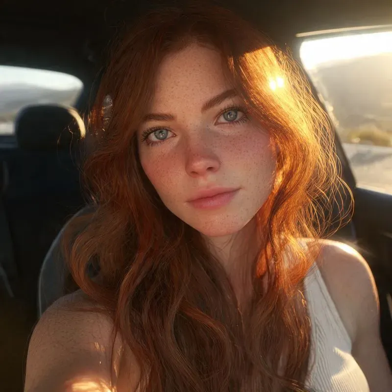 Golden Hour Car Selfie Portraits