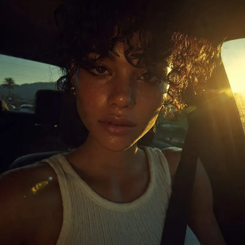 Golden Hour Car Selfie Portraits