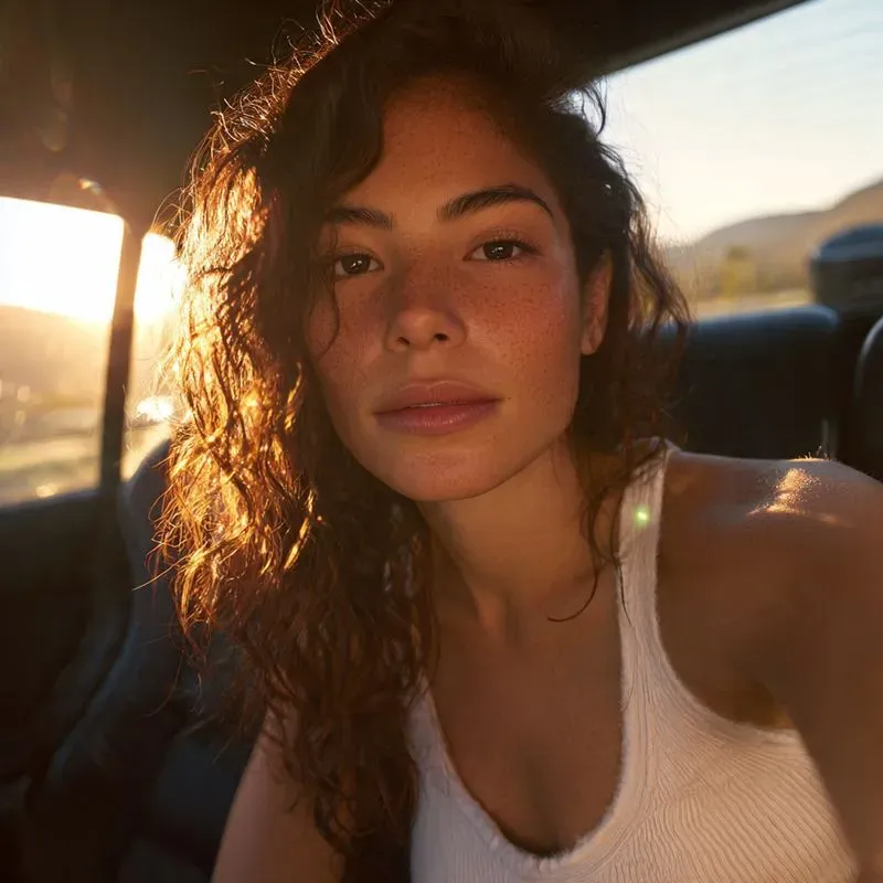 Golden Hour Car Selfie Portraits