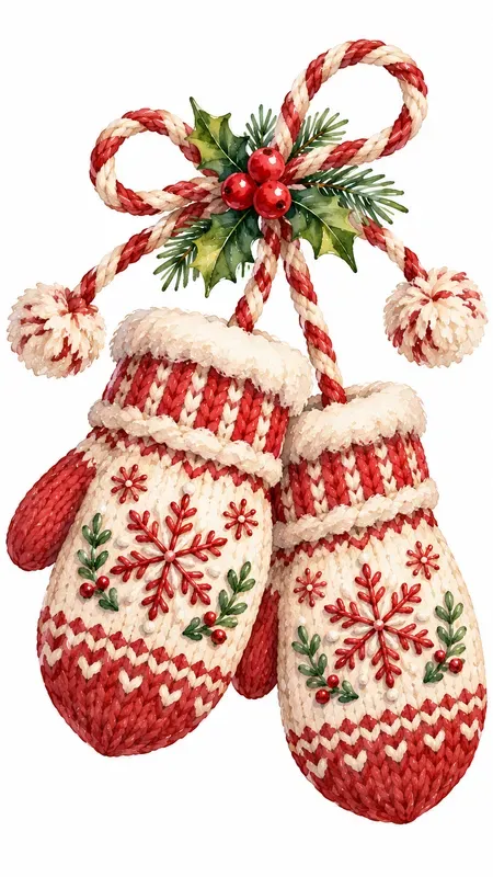Winter Cottage Watercolor Cliparts
