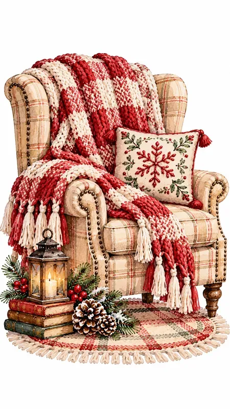 Winter Cottage Watercolor Cliparts