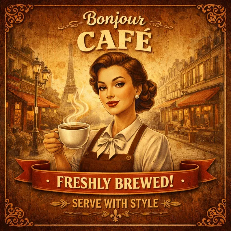 Vintage Coffee Poster Generator Packs