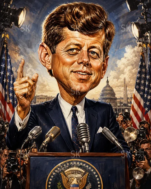 Cinematic Famous People Caricatures