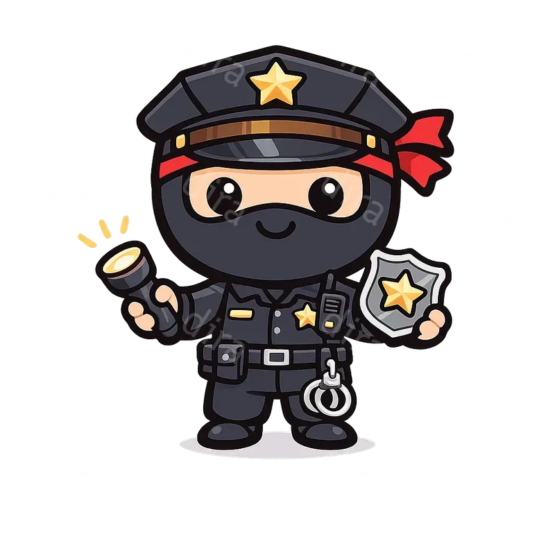 Ninja At Work Clip Art