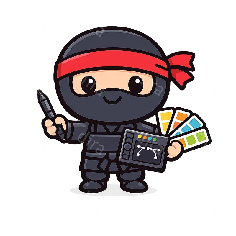 Ninja At Work Clip Art
