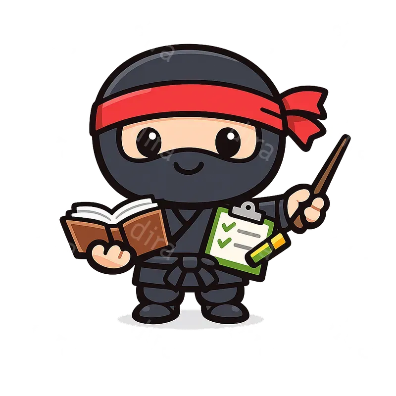 Ninja At Work Clip Art
