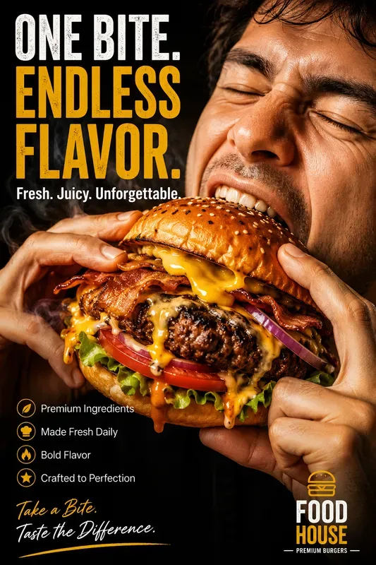 Ultra Realistic Food Ad Posters
