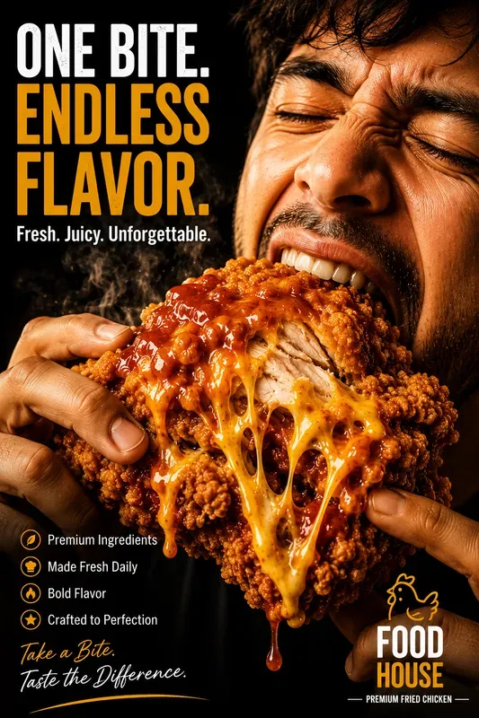 Ultra Realistic Food Ad Posters