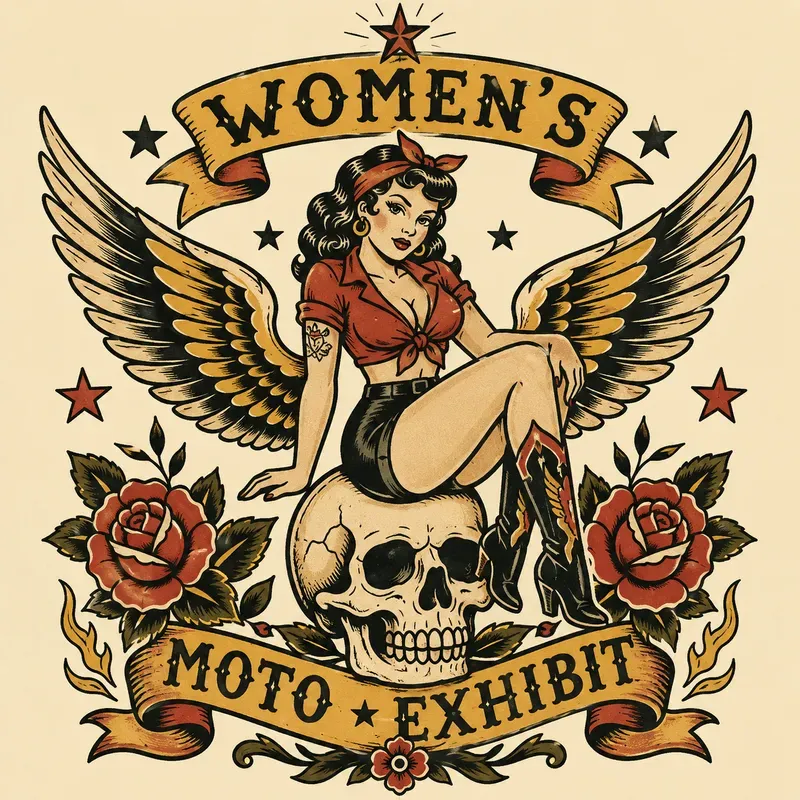 Vintage Biker Tattoo Logo Generator