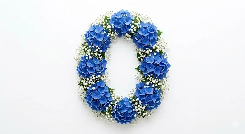 Floral Flat Lay Numbers Symbols