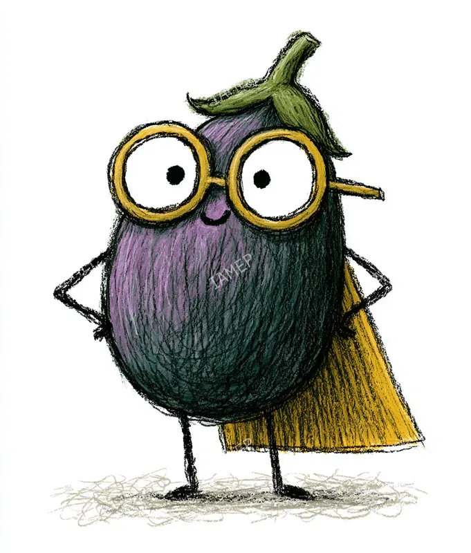 Funny Crayon Food Characters