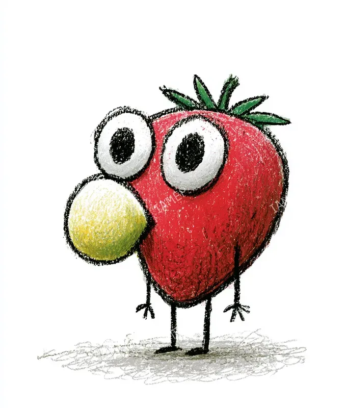 Funny Crayon Food Characters