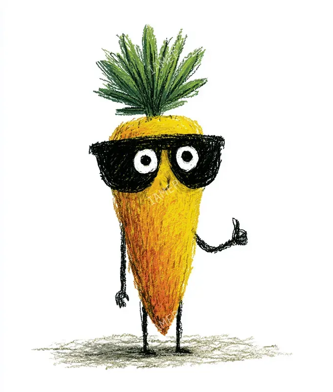 Funny Crayon Food Characters
