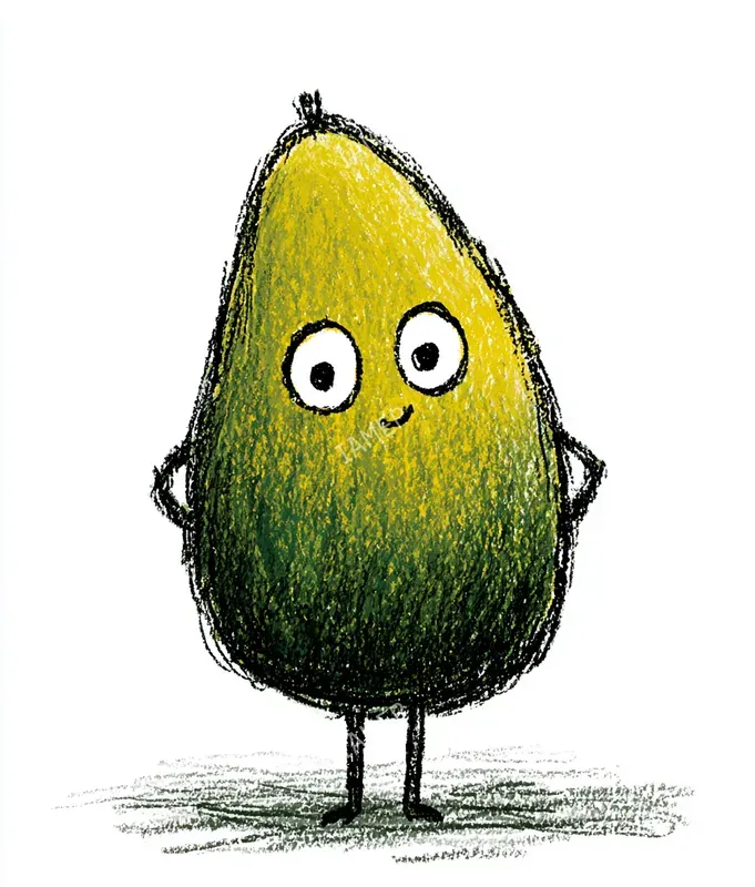 Funny Crayon Food Characters