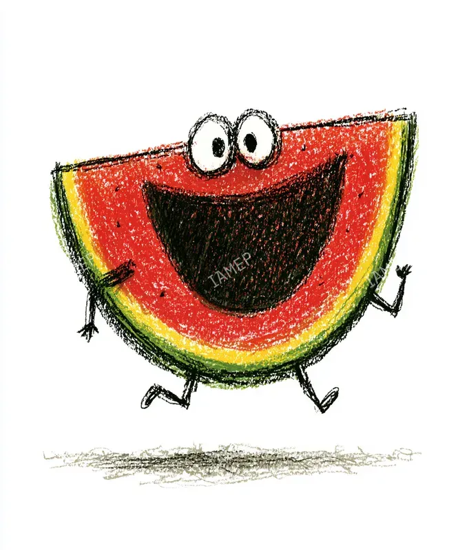 Funny Crayon Food Characters