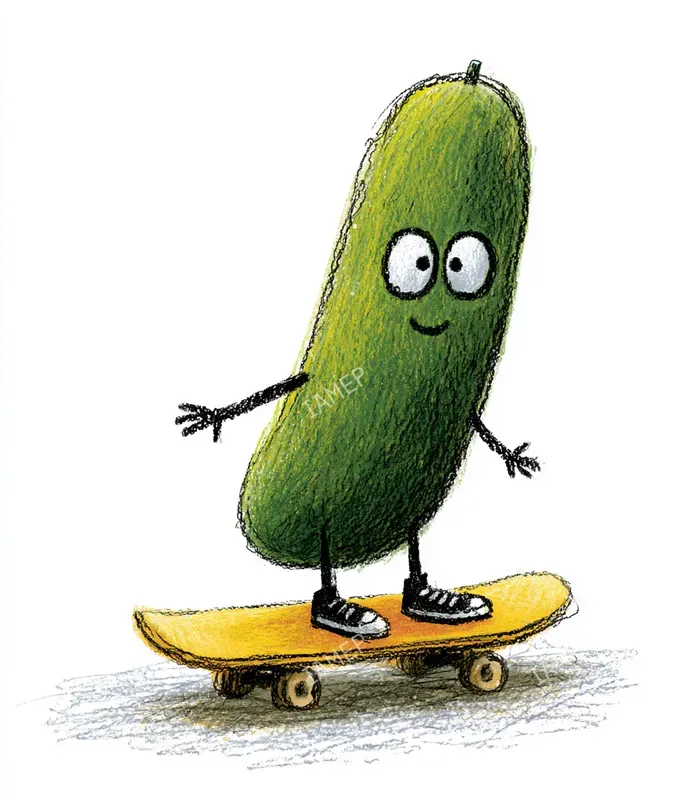 Funny Crayon Food Characters